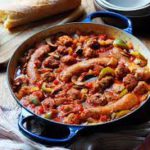 MEATBALLS & SAUSAGE W/PEPPERS PARMIGIANA