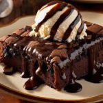 WARM BROWNIE WITH ICE CREAM